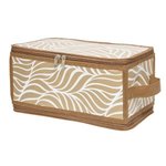 Короб складной на молнии "Листья", Д300 Ш150 В150, бежевый