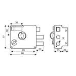 Замок накладной дверной, Аллюр, 556BN6R