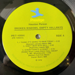Винтажная виниловая пластинка LP Houston Person Broken Windows, Empty Hallways (USA 1972)