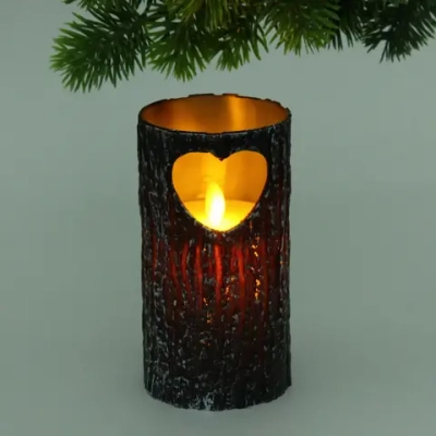 Сувенир с подсветкой «Свеча - LOVE» 7,5*15 см (работает от батареек 3 ААА)