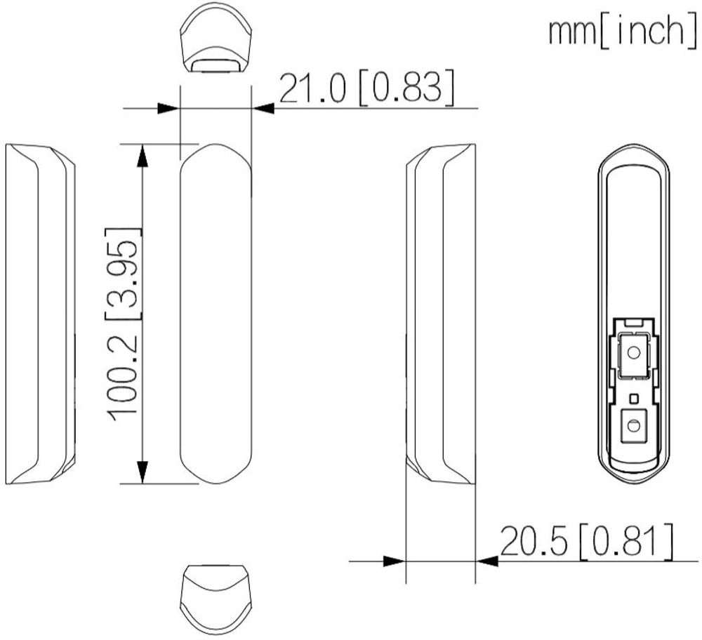 Извещатель охранный точечный магнитоконтактный радиоканальный DHI-ARD323-W2(868)-B Dahua