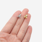 Подвеска "Осьминог", 11,6*7,5мм, фианиты, позолота