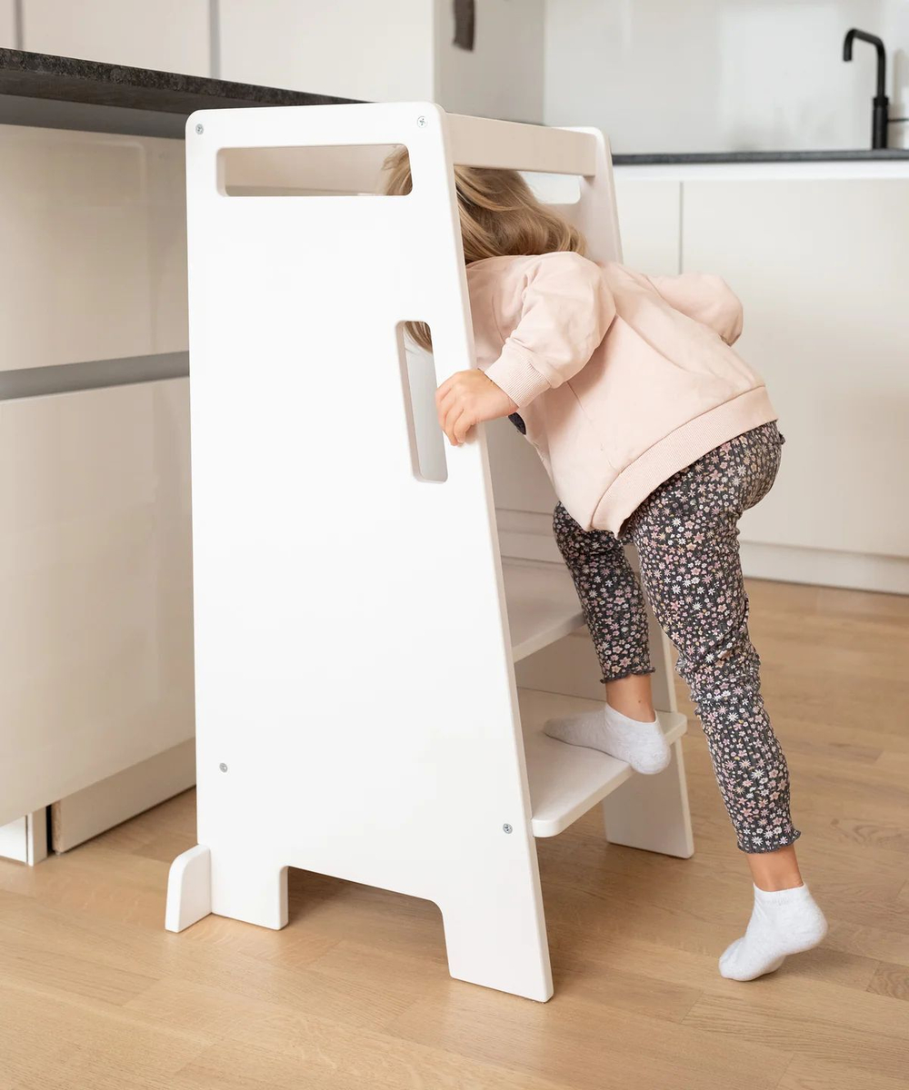 Стеллаж-полка деревянный Тадео с ручками, белый