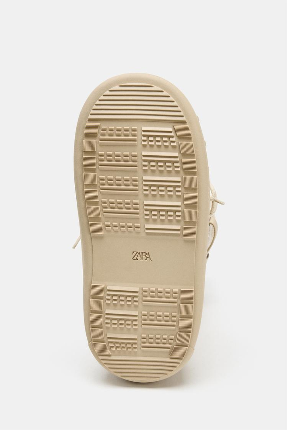 ZARA БОТИНКИ С ОТДЕЛКОЙ ИЗ ИСКУССТВЕННОГО МЕХА, ЭКРЮ