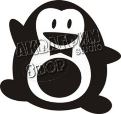 Трафарет для блеск тату "Пингвин