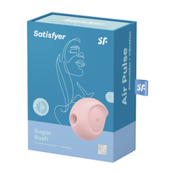 Вакуумно-волновой стимулятор с вибрацией Satisfyer Sugar Rush, розовый