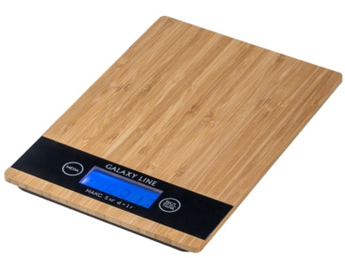 Весы кухонные электронные GALAXY LINE GL 2811 максимальная нагрузка 5кг бамбуковая платформа
