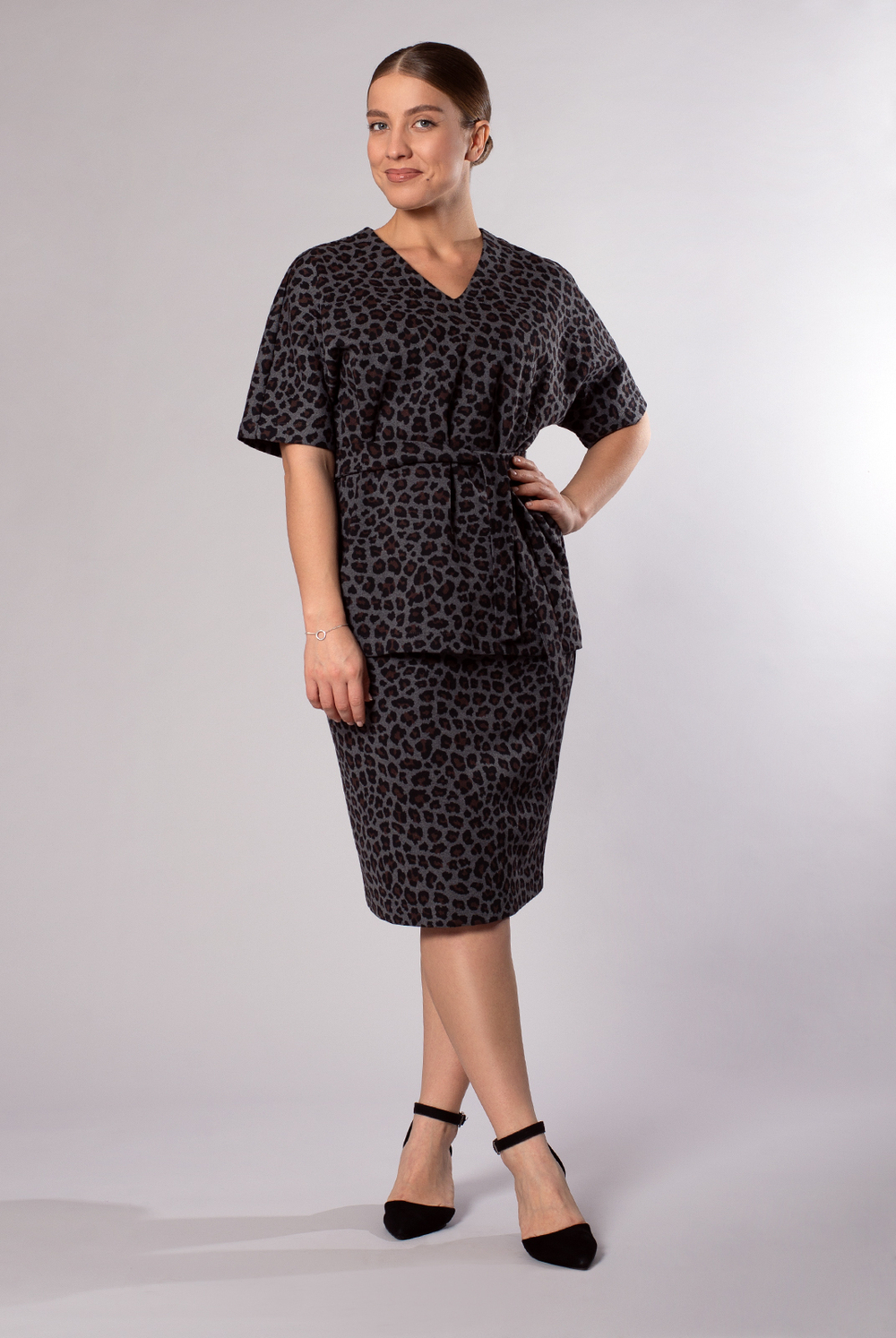 Юбка женская 4138зп, Леопард #225Лед014138зп