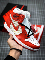 AIR JORDAN RETRO 1 HIGH OG X SUPREME WHITE/RED/GOLD-BLACK