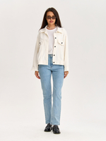 Джинсовая куртка женская белая