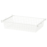 Проволочная корзина с направляющими - IKEA HJALPA/HJÄLPA, 80х55 см, белый ХЭЛПА ИКЕА