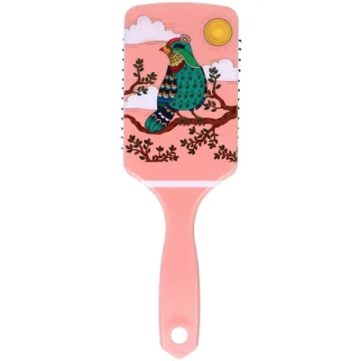 Расческа массажная прямоугольная форма «КОЛЛЕКЦИЯ ИМАНИ - ЭСКИЗ», микс 4 дизайна, 24*7,5см (PVC упаковка)