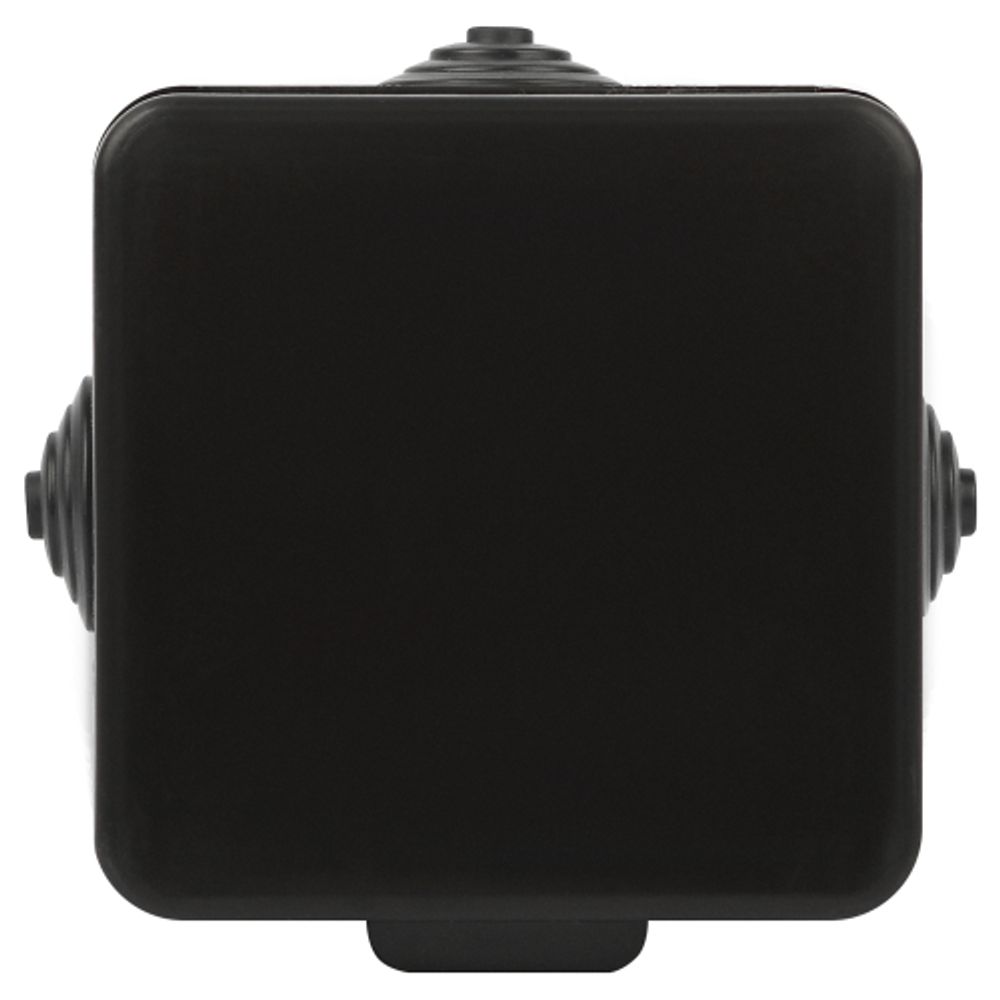 Распаячная коробка ЭРА KOR-65-65-50-4g-B открытой установки черная 65х65х50мм с гермовводами 4 вх. IP54