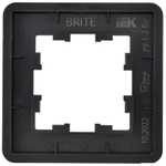 BRITE Рамка 1-местная РУ-1-2-Бр стекло черный RE IEK