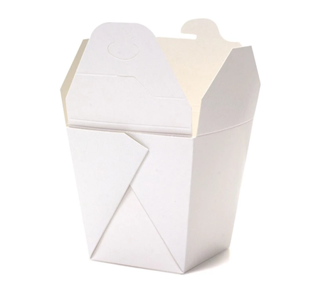 Контейнер бумажный Wok 500 мл 75х75х100 мм, белый, квадратное дно