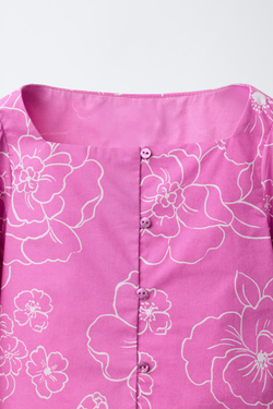 ZARA РУБАШКА С ЦВЕТОЧНЫМ ПРИНТОМ, РОЗОВЫЙ/БЕЛЫЙ