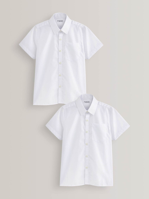 Рубашка с коротким рукавом школьная для мальчика Next M13-607, 2 шт., Белый