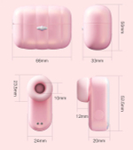 Розовый вакуумный стимулятор 5,3см клитора с управлением через приложение BeYourLover Alggie Earphone BX033B