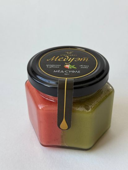 Мёд-суфле с клубникой с мятой, 180 гр