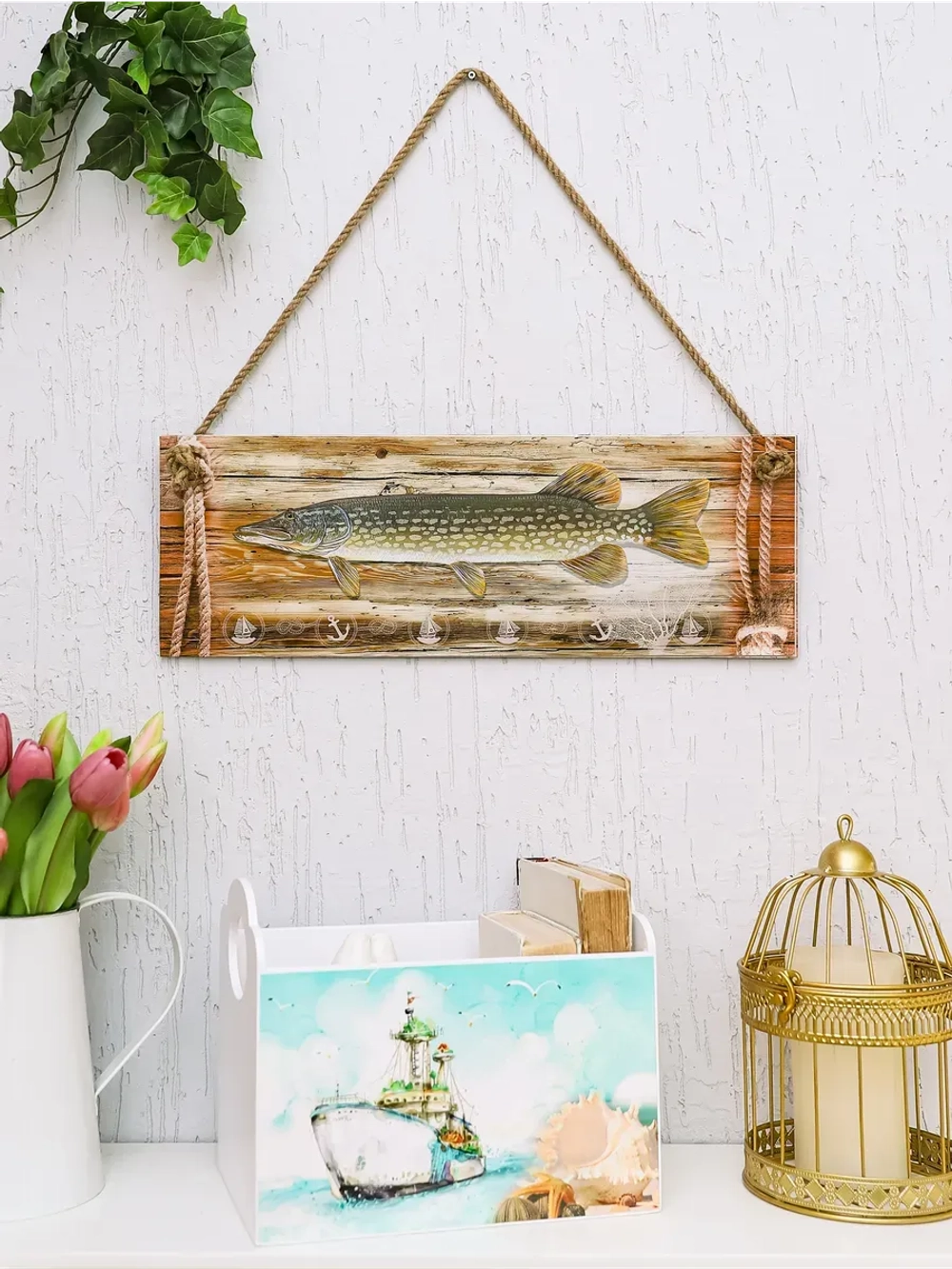 Декор на стену "Щука" 50*17 см