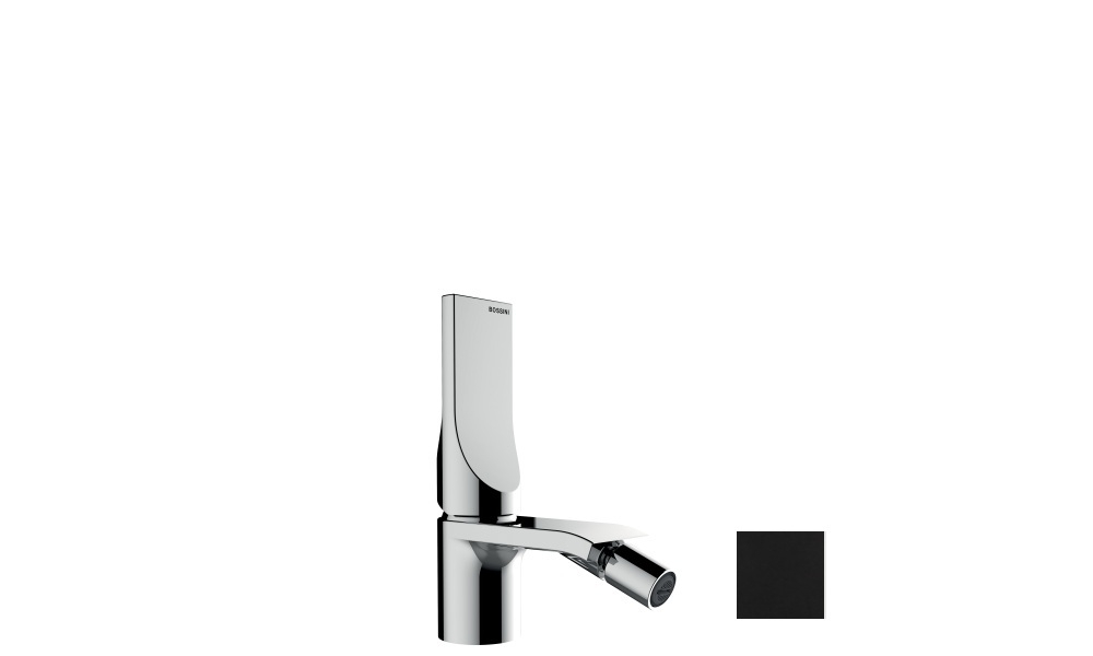 Bossini Apice смеситель для биде 169 мм, донный клапан, цвет чёрный матовый