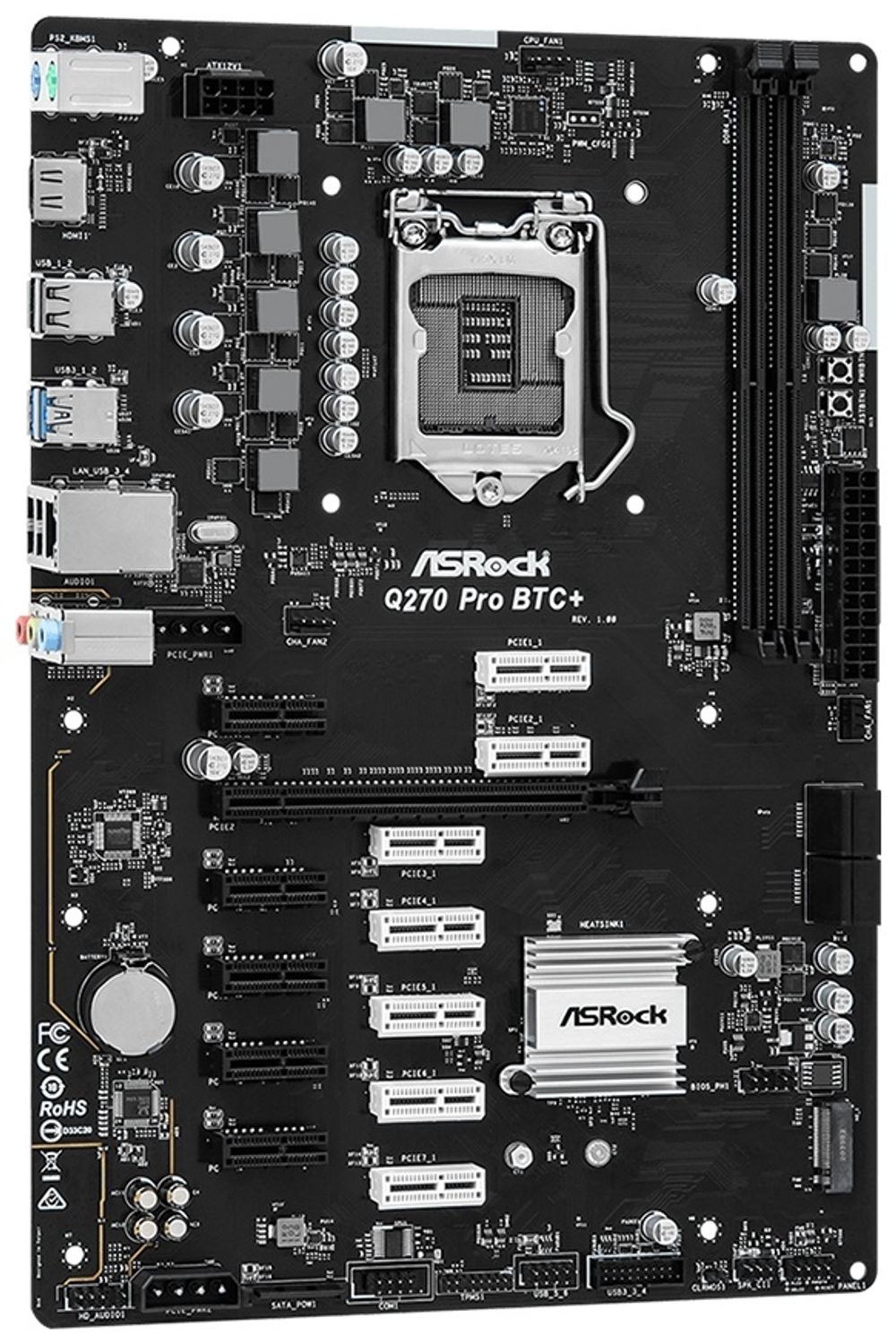 Материнская плата ASRock Q270 Pro BTC+