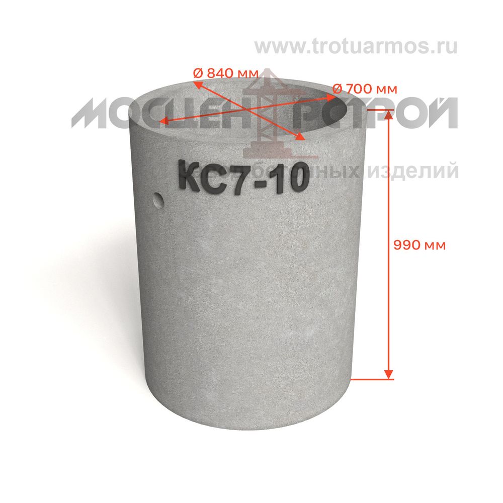 Кольцо колодезное стеновое КС7-10