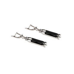 "Неф" серьги в серебряном покрытии из коллекции "Готика" от Jenavi  с английским замком