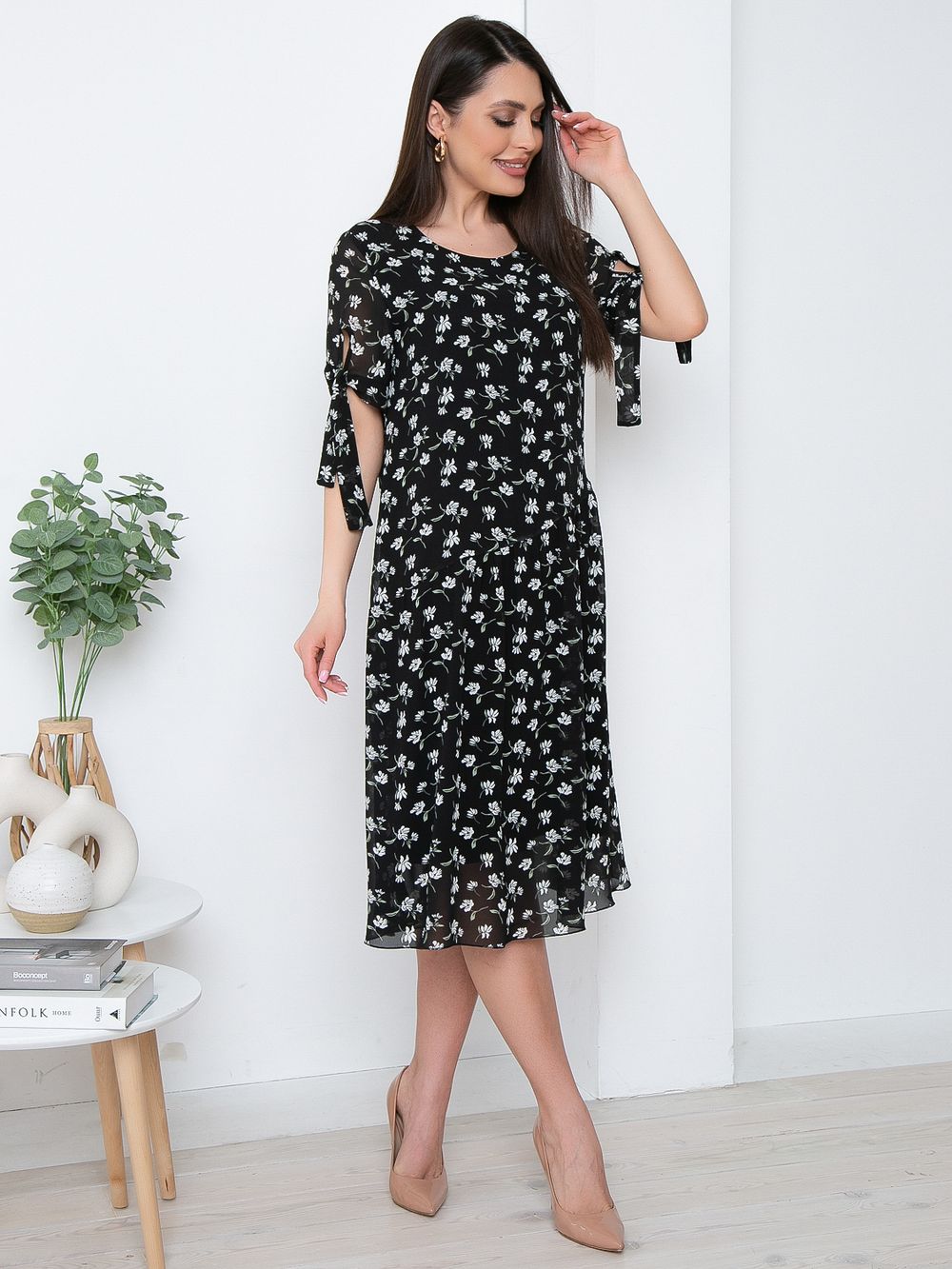 Платье Сальма(шифон,блэк) Diolche (Акция)