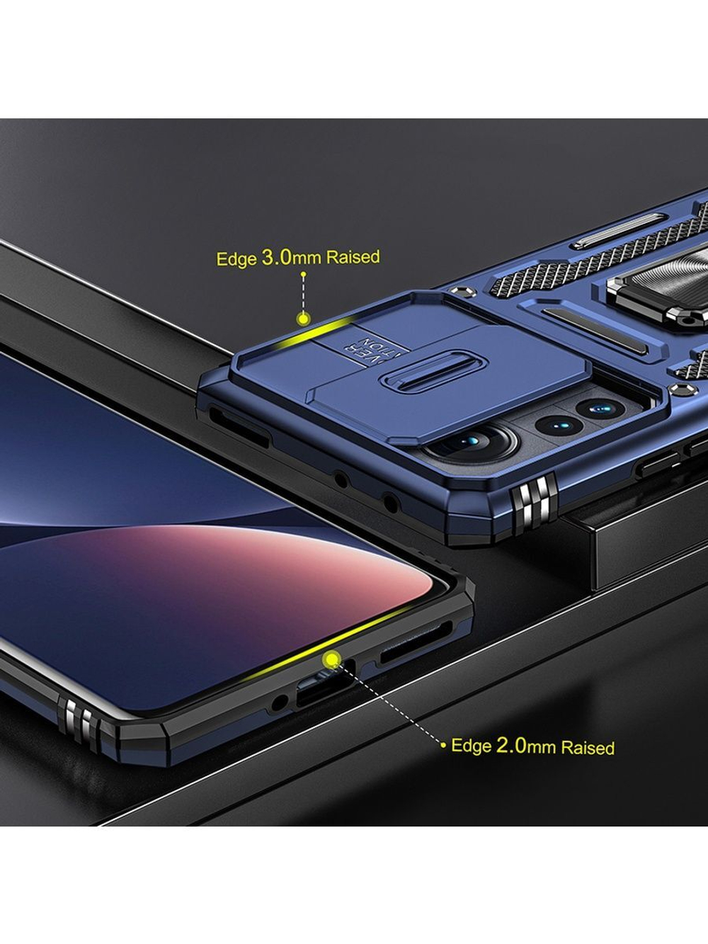 Чехол Safe Case с кольцом и защитой камеры для Xiaomi Mi 12 / 12X