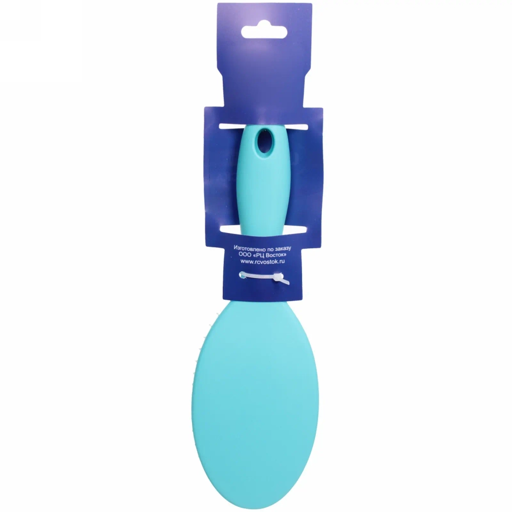 Расческа массажная «Lady Brush», форма овальная, цвет мятный, 22,5*7см (блистер Ultramarine)