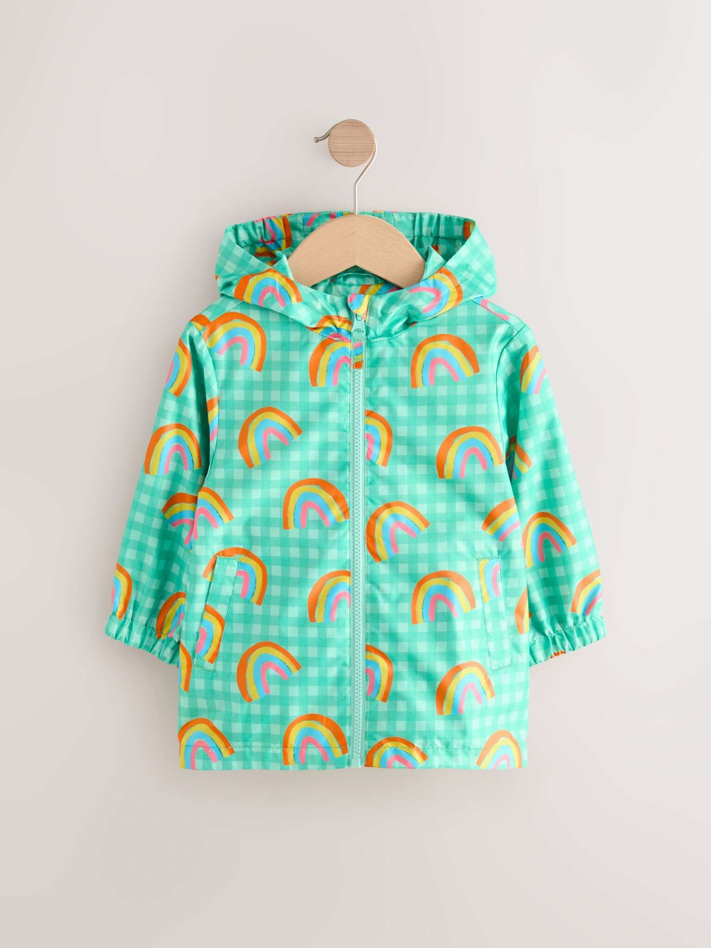 Дождевик с хлопковой подкладкой для девочки Next E25-122, Мятный