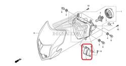 61330-KZZ-900. STAY, HEADLIGHT LOWER. Honda CRF250L-M (2012-2020)