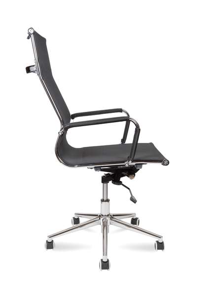 Кресло офисное Норден / Хельмут только Москва / УЦЕНКА  (black) сталь + хром / черная сетка