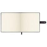 Скетчбук, слоновая кость 140 г/м2, 200х200 мм, 80 л., КОЖЗАМ, застежка, BRAUBERG ART CLASSIC, черный, 116462