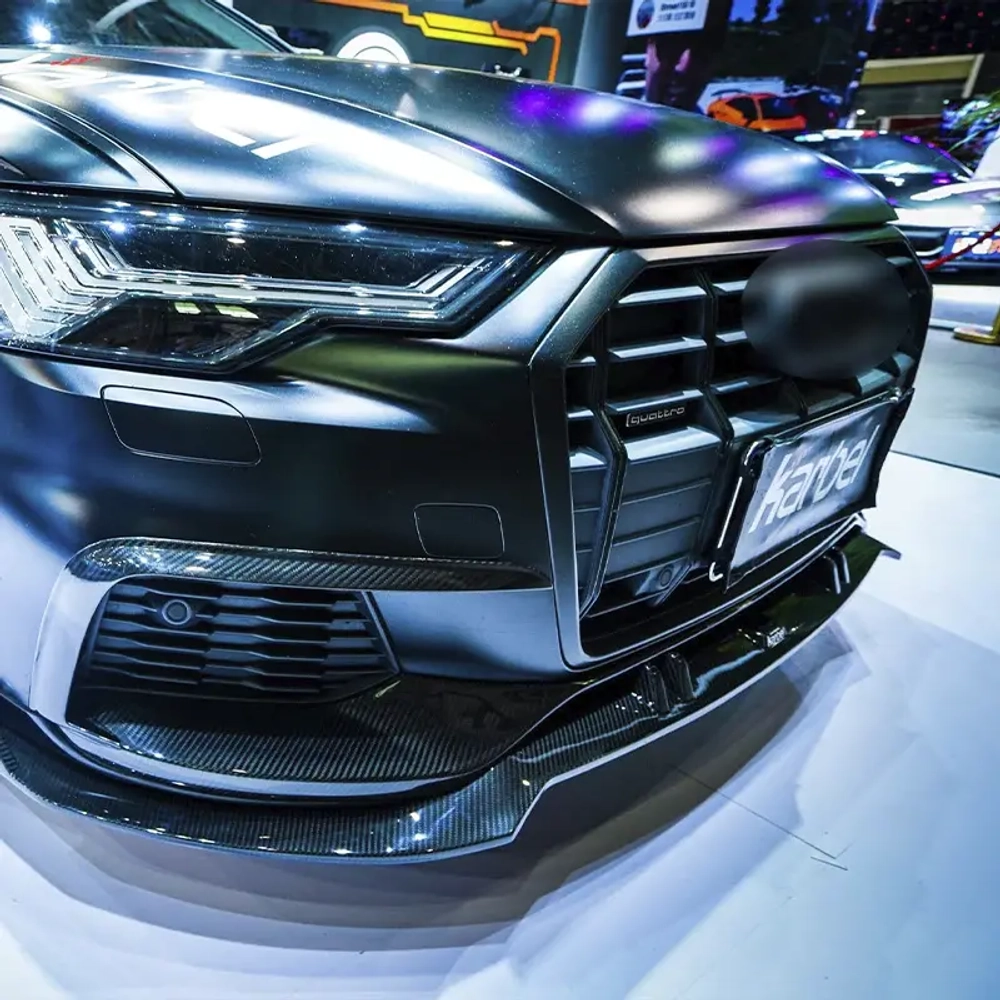 Карбоновые канарды переднего бампера для AUDI A6 ALLROAD C8 2020+ Ауди обвес