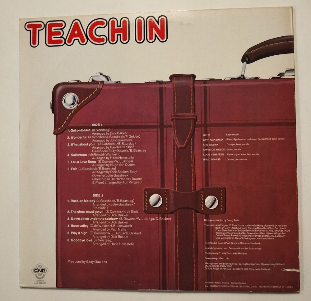 Винтажная виниловая пластинка LP Teach In Get On Board (Holland 1975)