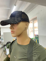 Бейсболка чёрный питон с липучкой сетка