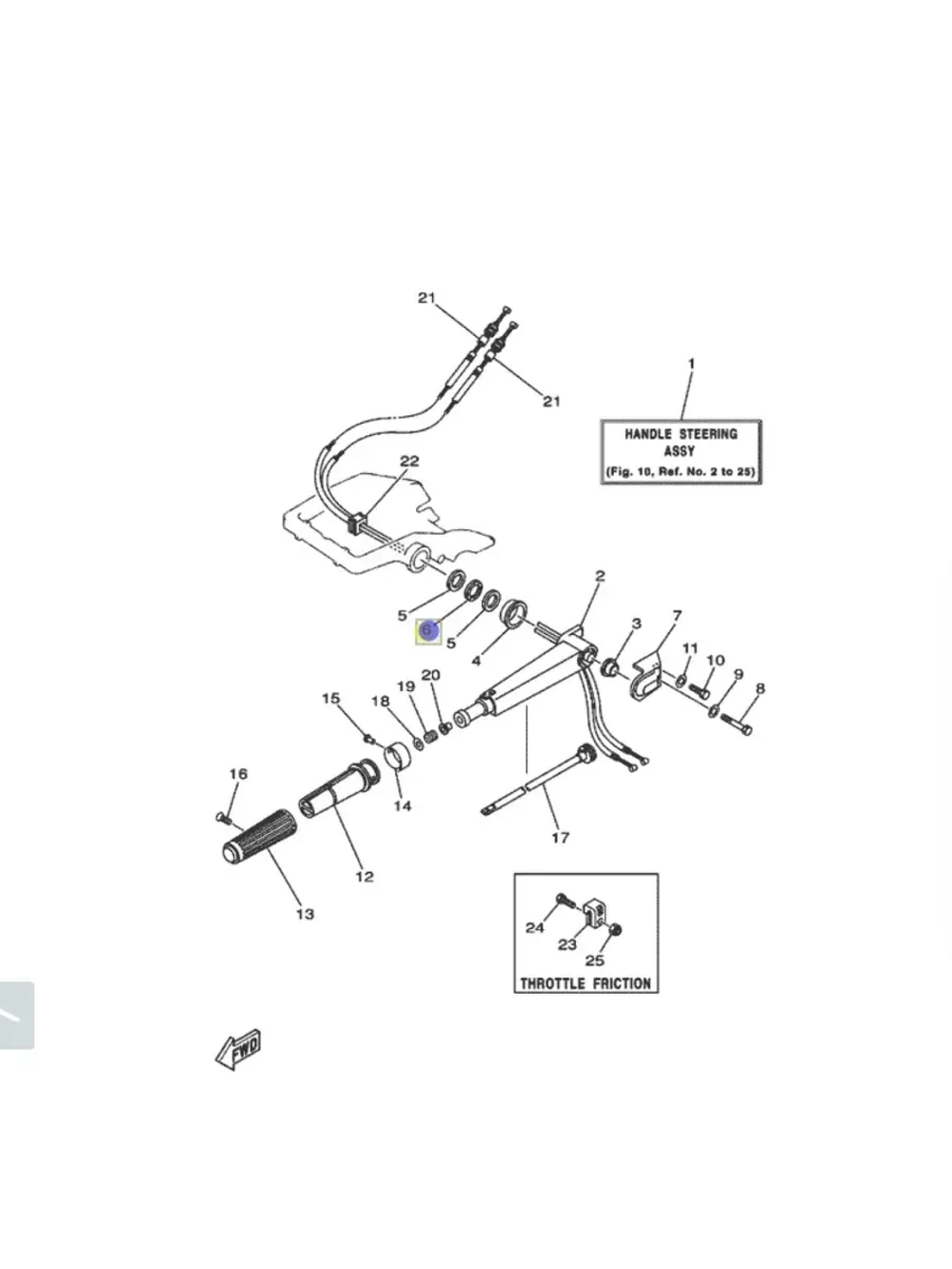 Шайба румпеля для лодочных моторов 90206-28001-00