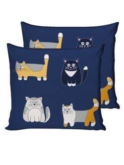 Наволочка комплект 2шт бязь Сказка "Котятки" 70x70 см на молнии