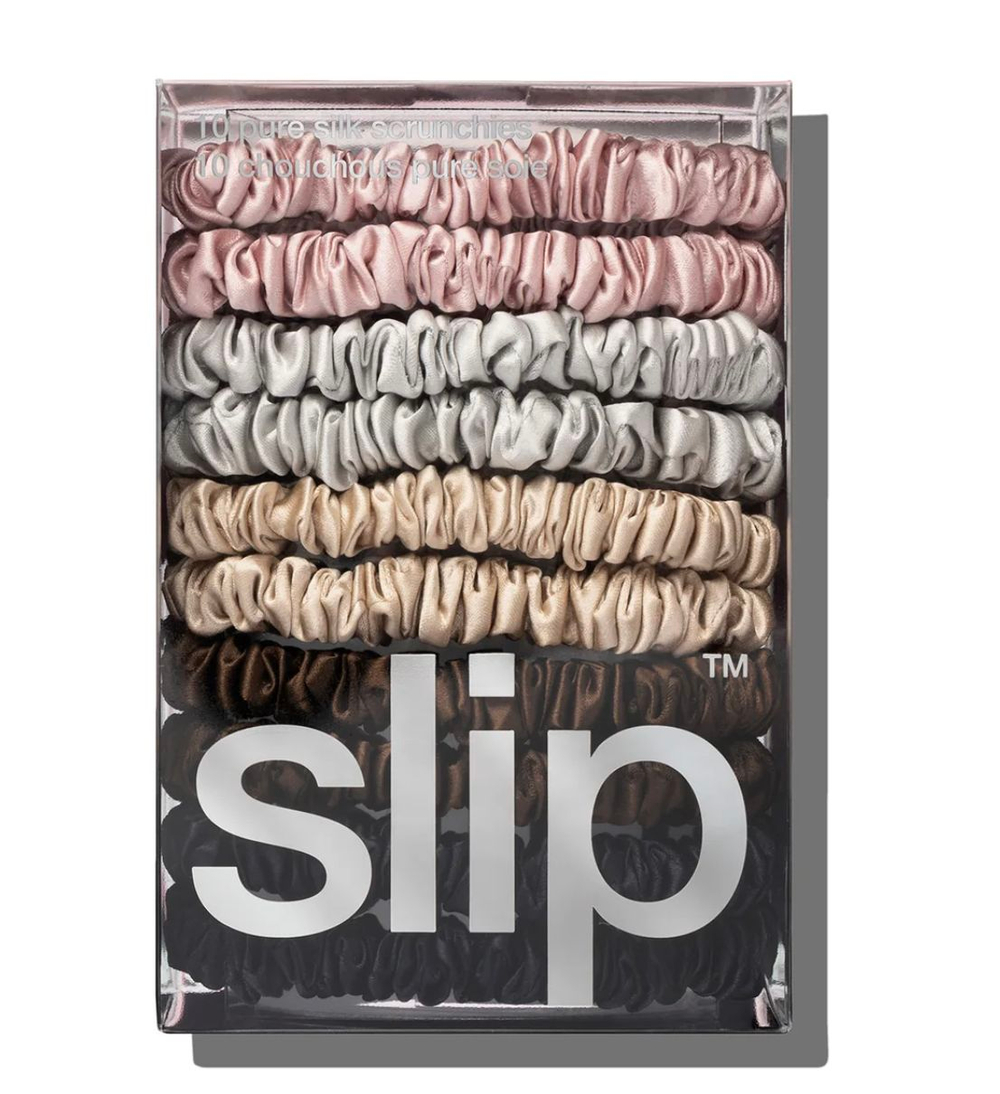 Набор тонких резинок для волос из 100% шелка Slip Silk Mixed
