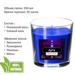 Свечи чакровые цветные - 250 мл, 8 штук