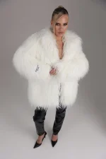 Шуба Velata удлиненная, Белая