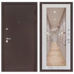 Дверь Входная Лабиринт CLASSIC антик медный С зеркалом 18 Сандал светлый