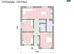 Проект Дома 100,59 кв. м К-67