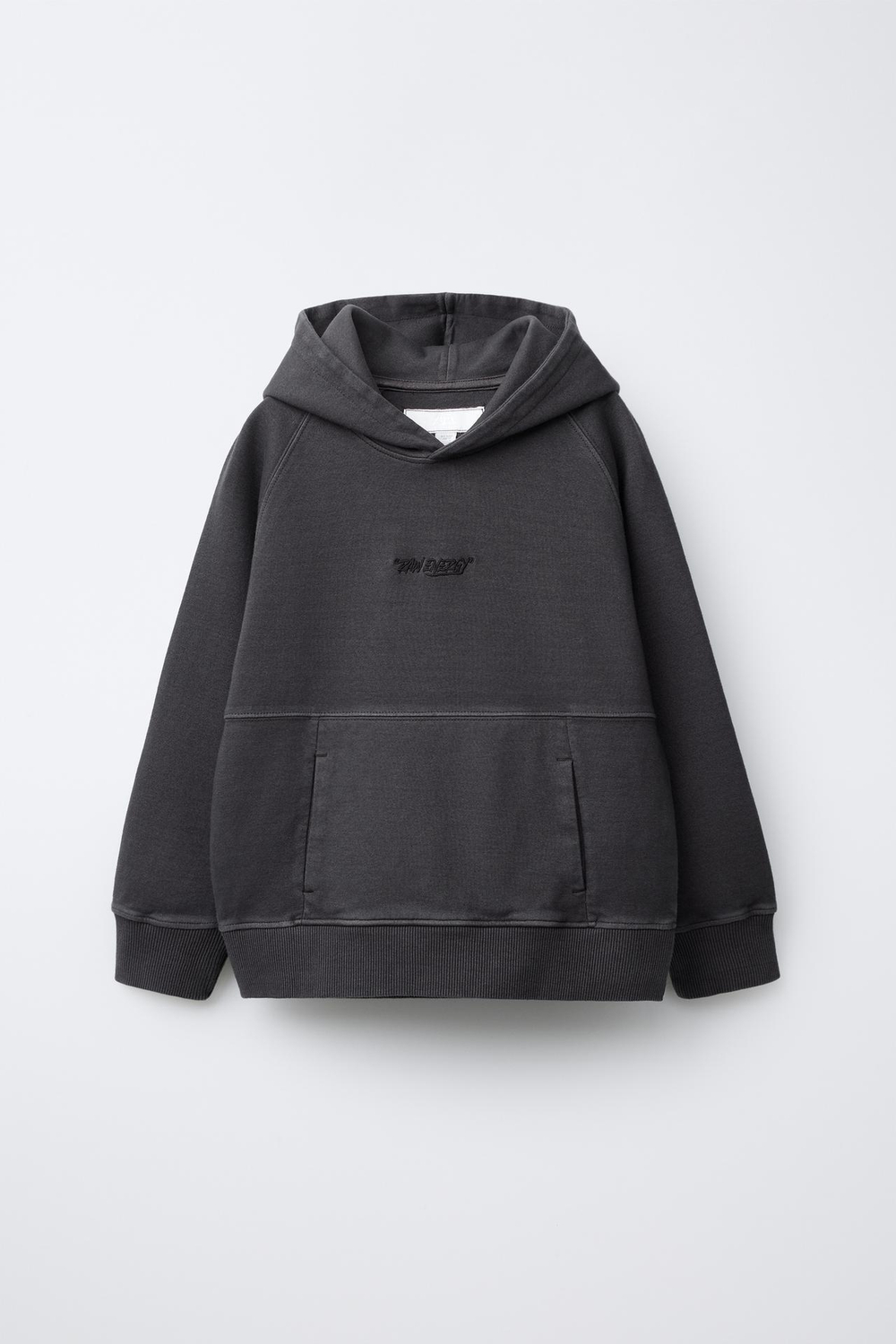 ZARA КОМПЛЕКТ ИЗ ТОЛСТОВКИ И БРЮК ИЗ ТКАНИ ИНТЕРЛОК, АНТРАЦИТОВО-СЕРЫЙ