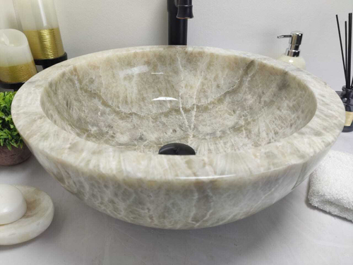 Раковина из оникса Bowl Grey Medium BO-60006 45*45*17