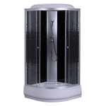 Душевая кабина Loranto 100х100х215 поддон 25см, мозаичный узор, прозрачное стекло 4мм, профиль хром (CS661025K100)