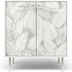 Комод Арт Стайл с 2 полками Айс Античное серебро