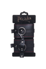 Оковы Pecado – кожаные, черные, контрастная строчка